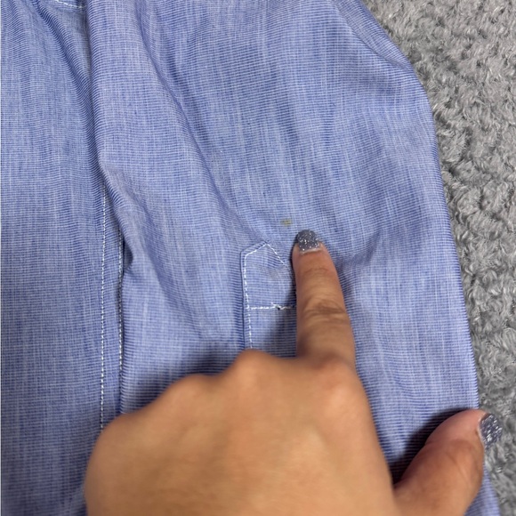 Banana Republic Men’s Custom 078 Wash Shirt Camden Fit Button Down Blue Large - Picture 8 of 12